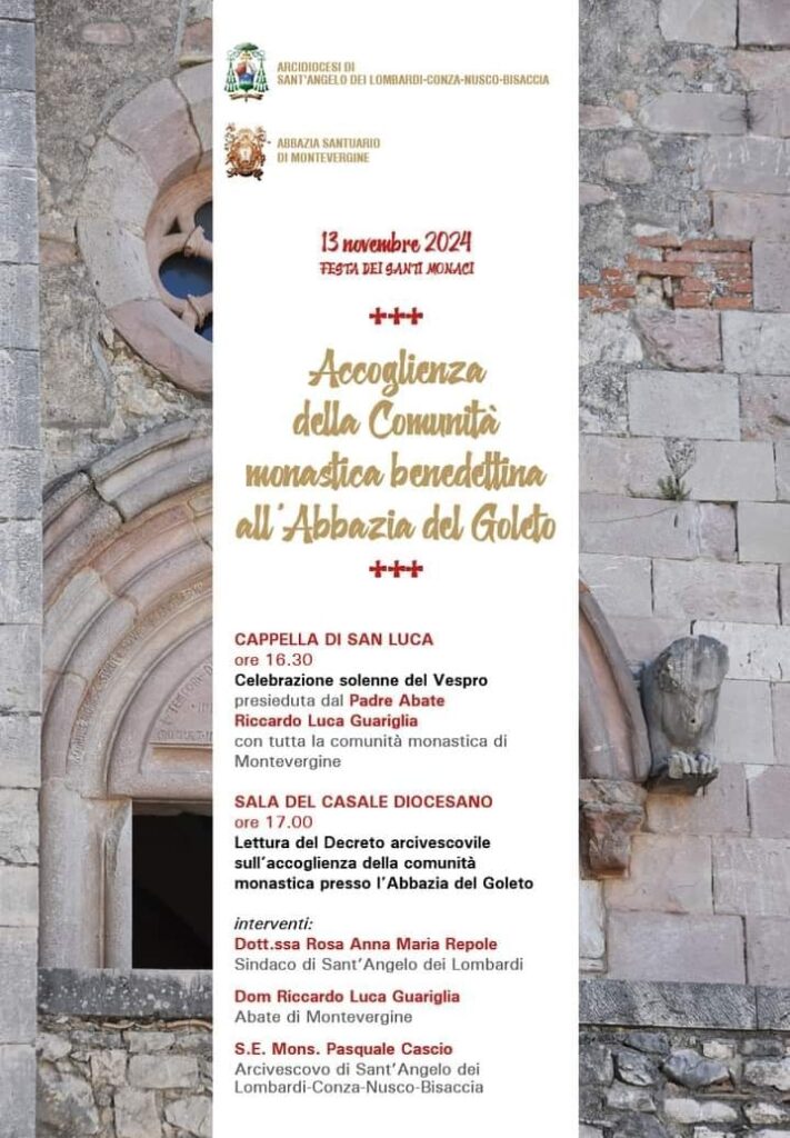 Accoglienza della Comunità Monastica Benedettina